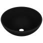 vidaXL Lavabo de lujo redondo cerámica negro mate 32,5x14 cm vidaXL Lavabo de lujo redondo cerámica negro mate 32,5x14 cm