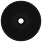 vidaXL Lavabo de lujo redondo cerámica negro mate 32,5x14 cm vidaXL Lavabo de lujo redondo cerámica negro mate 32,5x14 cm