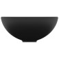 vidaXL Lavabo de lujo redondo cerámica negro mate 32,5x14 cm vidaXL Lavabo de lujo redondo cerámica negro mate 32,5x14 cm