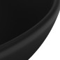 vidaXL Lavabo de lujo redondo cerámica negro mate 32,5x14 cm vidaXL Lavabo de lujo redondo cerámica negro mate 32,5x14 cm