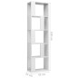vidaXL Estantería madera contrachapada blanco brillante 45x24x159 cm vidaXL Estantería madera contrachapada blanco brillante 45x24x159 cm