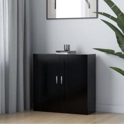 vidaXL Armario de libros madera contrachapada negro 82,5x30,5x80 cm