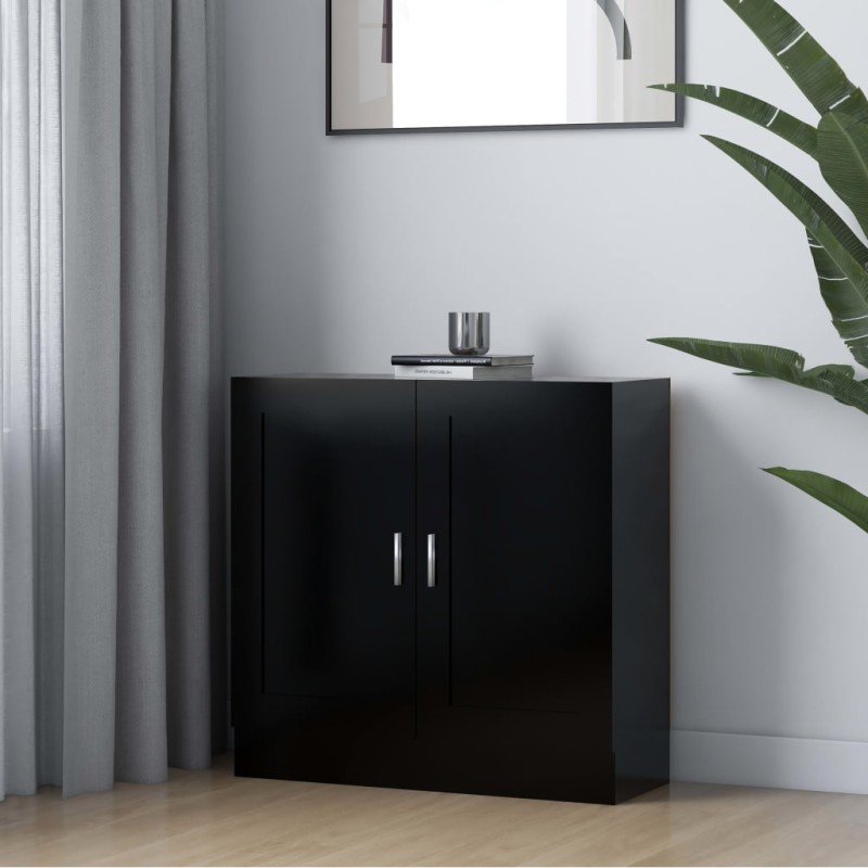 vidaXL Armario de libros madera contrachapada negro 82,5x30,5x80 cm vidaXL Armario de libros madera contrachapada negro 82,5x30,5x80 cm