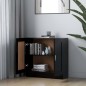vidaXL Armario de libros madera contrachapada negro 82,5x30,5x80 cm vidaXL Armario de libros madera contrachapada negro 82,5x30,5x80 cm
