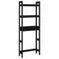 vidaXL Estante de baño madera maciza de pino negro 63x26x171 cm vidaXL Estante de baño madera maciza de pino negro 63x26x171 cm