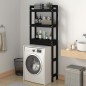 vidaXL Estante de baño madera maciza de pino negro 63x26x171 cm vidaXL Estante de baño madera maciza de pino negro 63x26x171 cm