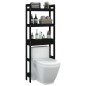vidaXL Estante de baño madera maciza de pino negro 63x26x171 cm vidaXL Estante de baño madera maciza de pino negro 63x26x171 cm