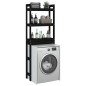 vidaXL Estante de baño madera maciza de pino negro 63x26x171 cm vidaXL Estante de baño madera maciza de pino negro 63x26x171 cm