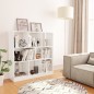 vidaXL Estantería madera contrachapada blanco brillo 97,5x29,5x100 cm vidaXL Estantería madera contrachapada blanco brillo 97,5x29,5x100 cm