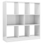 vidaXL Estantería madera contrachapada blanco brillo 97,5x29,5x100 cm vidaXL Estantería madera contrachapada blanco brillo 97,5x29,5x100 cm
