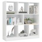 vidaXL Estantería madera contrachapada blanco brillo 97,5x29,5x100 cm vidaXL Estantería madera contrachapada blanco brillo 97,5x29,5x100 cm