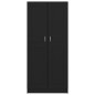 vidaXL Estantería madera contrachapada negro 82,5x30,5x185,5 cm