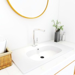 vidaXL Lavabo empotrado SMC blanco 900x460x105 mm