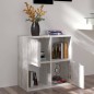 vidaXL Estantería de madera de ingeniería gris hormigón 60x27,5x59,5cm vidaXL Estantería de madera de ingeniería gris hormigón 60x27,5x59,5cm
