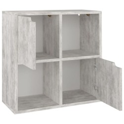vidaXL Estantería de madera de ingeniería gris hormigón 60x27,5x59,5cm
