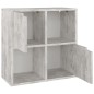 vidaXL Estantería de madera de ingeniería gris hormigón 60x27,5x59,5cm vidaXL Estantería de madera de ingeniería gris hormigón 60x27,5x59,5cm