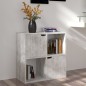 vidaXL Estantería de madera de ingeniería gris hormigón 60x27,5x59,5cm vidaXL Estantería de madera de ingeniería gris hormigón 60x27,5x59,5cm