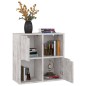 vidaXL Estantería de madera de ingeniería gris hormigón 60x27,5x59,5cm vidaXL Estantería de madera de ingeniería gris hormigón 60x27,5x59,5cm