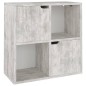 vidaXL Estantería de madera de ingeniería gris hormigón 60x27,5x59,5cm vidaXL Estantería de madera de ingeniería gris hormigón 60x27,5x59,5cm