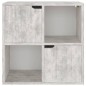vidaXL Estantería de madera de ingeniería gris hormigón 60x27,5x59,5cm vidaXL Estantería de madera de ingeniería gris hormigón 60x27,5x59,5cm