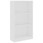 vidaXL Estantería de 3 niveles madera contrachapada blanca 60x24x109cm vidaXL Estantería de 3 niveles madera contrachapada blanca 60x24x109cm