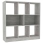 vidaXL Estantería librería contrachapada gris hormigón 97,5x29,5x100cm vidaXL Estantería librería contrachapada gris hormigón 97,5x29,5x100cm