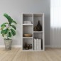 vidaXL Estantería/Aparador contrachapada blanco brillo 50x25x80 cm vidaXL Estantería/Aparador contrachapada blanco brillo 50x25x80 cm