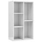 vidaXL Estantería/Aparador contrachapada blanco brillo 50x25x80 cm vidaXL Estantería/Aparador contrachapada blanco brillo 50x25x80 cm