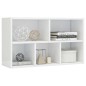 vidaXL Estantería/Aparador contrachapada blanco brillo 50x25x80 cm vidaXL Estantería/Aparador contrachapada blanco brillo 50x25x80 cm