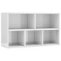 vidaXL Estantería/Aparador contrachapada blanco brillo 50x25x80 cm vidaXL Estantería/Aparador contrachapada blanco brillo 50x25x80 cm