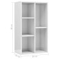 vidaXL Estantería/Aparador contrachapada blanco brillo 50x25x80 cm vidaXL Estantería/Aparador contrachapada blanco brillo 50x25x80 cm