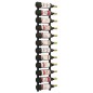 vidaXL Botellero de pared para 12 botellas hierro negro vidaXL Botellero de pared para 12 botellas hierro negro