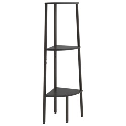 vidaXL Estantería de esquina de 3 baldas negro 45,5x31,5x120 cm
