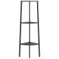 vidaXL Estantería de esquina de 3 baldas negro 45,5x31,5x120 cm vidaXL Estantería de esquina de 3 baldas negro 45,5x31,5x120 cm