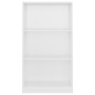 vidaXL Estantería de 3 niveles contrachapada blanco brillo 60x24x109cm vidaXL Estantería de 3 niveles contrachapada blanco brillo 60x24x109cm