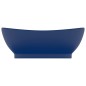vidaXL Lavabo lujoso con rebosadero cerámica azul oscuro 58,5x39cm vidaXL Lavabo lujoso con rebosadero cerámica azul oscuro 58,5x39cm