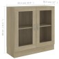vidaXL Armario libros madera contrachapada color roble 82,5x30,5x80 cm vidaXL Armario libros madera contrachapada color roble 82,5x30,5x80 cm