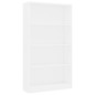 vidaXL Estantería de 4 niveles madera contrachapada blanca 80x24x142cm