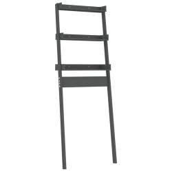vidaXL Estante de baño madera maciza de pino gris 63,5x32x179 cm