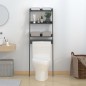 vidaXL Estante de baño madera maciza de pino gris 63,5x32x179 cm vidaXL Estante de baño madera maciza de pino gris 63,5x32x179 cm