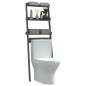 vidaXL Estante de baño madera maciza de pino gris 63,5x32x179 cm vidaXL Estante de baño madera maciza de pino gris 63,5x32x179 cm