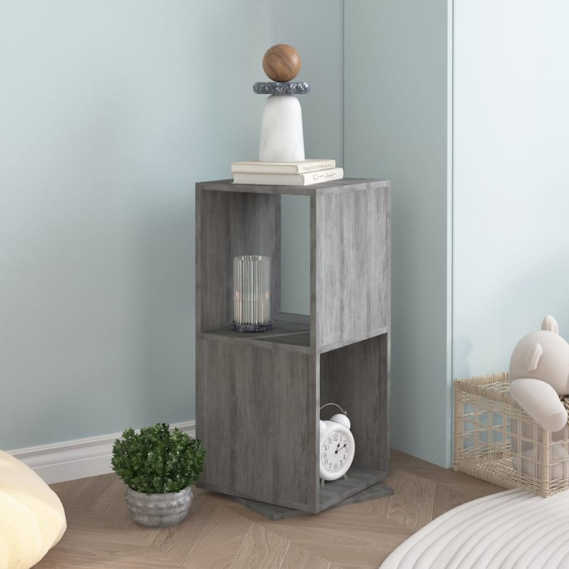 vidaXL Armario giratorio aglomerado gris hormigón 34,5x34,5x75,5 cm vidaXL Armario giratorio aglomerado gris hormigón 34,5x34,5x75,5 cm