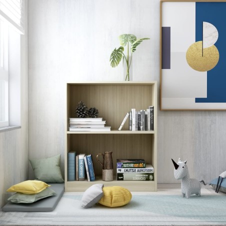 vidaXL Estantería de madera contrachapada color roble 60x24x74,5 cm