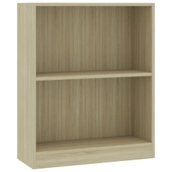 vidaXL Estantería de madera contrachapada color roble 60x24x74,5 cm