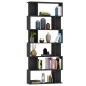 vidaXL Estantería/divisor madera contrachapada negro 80x24x192 cm