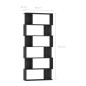 vidaXL Estantería/divisor madera contrachapada negro 80x24x192 cm