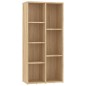 vidaXL Estantería madera contrachapada color roble Sonoma 50x25x106cm vidaXL Estantería madera contrachapada color roble Sonoma 50x25x106cm