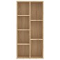 vidaXL Estantería madera contrachapada color roble Sonoma 50x25x106cm vidaXL Estantería madera contrachapada color roble Sonoma 50x25x106cm