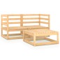 vidaXL Juego de muebles de jardín 3 piezas madera maciza de pino vidaXL Juego de muebles de jardín 3 piezas madera maciza de pino
