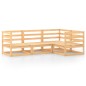 vidaXL Juego de muebles de jardín 4 piezas madera maciza de pino
